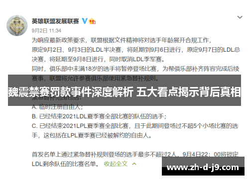 魏震禁赛罚款事件深度解析 五大看点揭示背后真相